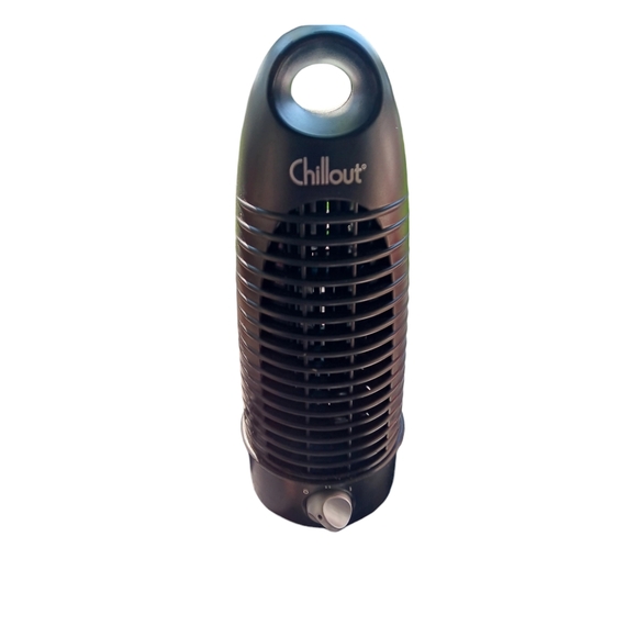 Chillout Mini Tower Desk Bullet Quiet Electric Portable Fan--Black - Picture 2 of 4